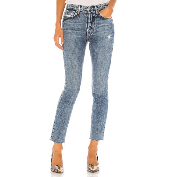 GRLFRND Denim - NWT GRLFRND Karolina High Rise Skinny Jeans Almost Gone Button Fly High Waist 24